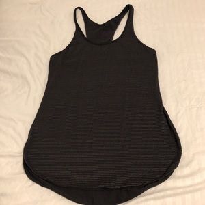 Lululemon black striped racerback workout tank